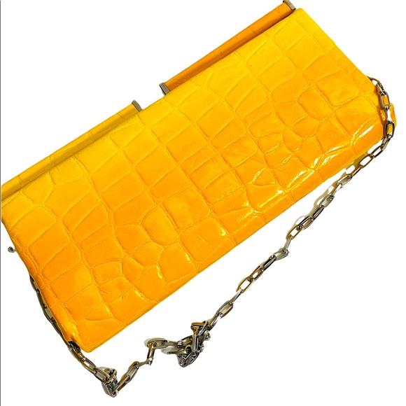 Nicole Lee Handbags - Nicole Lee Yellow Gold Clutch Handbag